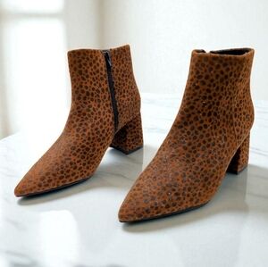 Leopard Print Ankle Boots Sz 7 Simply Be WW090
